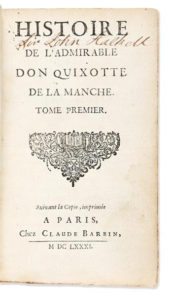 Cervantes, Miguel de (1547-1616) [Don Quixote in French]. Histoire de lAdmirable Don Quixotte de la Manche.
